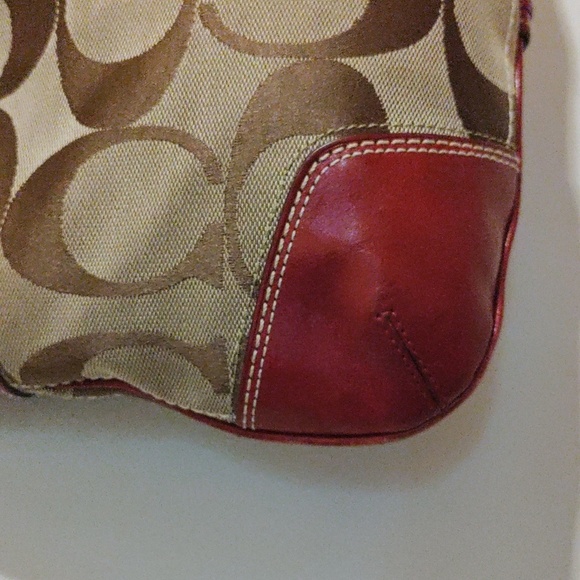 Vintage Coach Y2K Hampton Signature C Hobo – Rare Red Leather Shoulder Bag - Picture 5 of 16